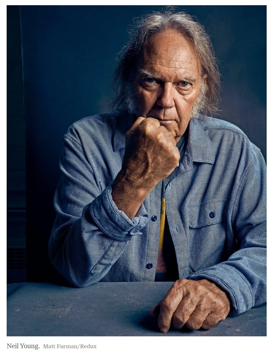 A photo of Neil Young from the new york times